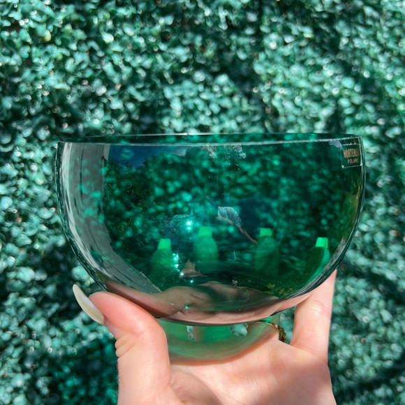 Set of 4 Vintage Green glass bowls, Hortensja Poland, rare find! - Picture 10 of 12